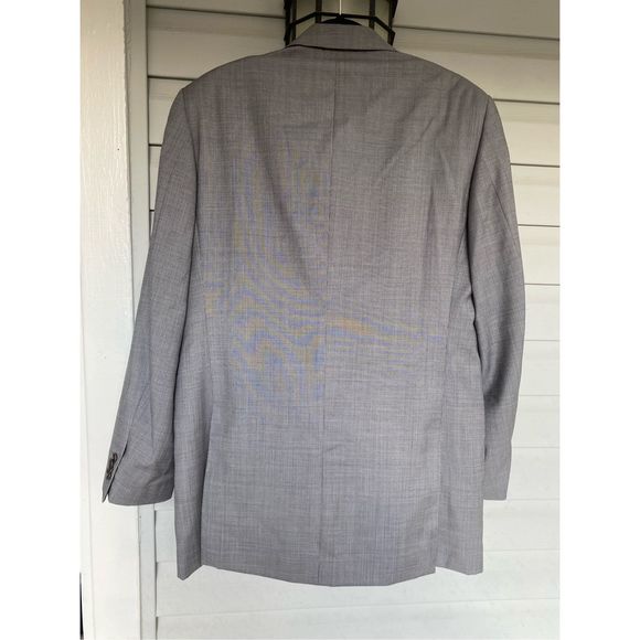 Posillipo 1930 Sartoria Made in Napoli Single-Breasted Checkered Coat Gray Custo - Picture 10 of 16